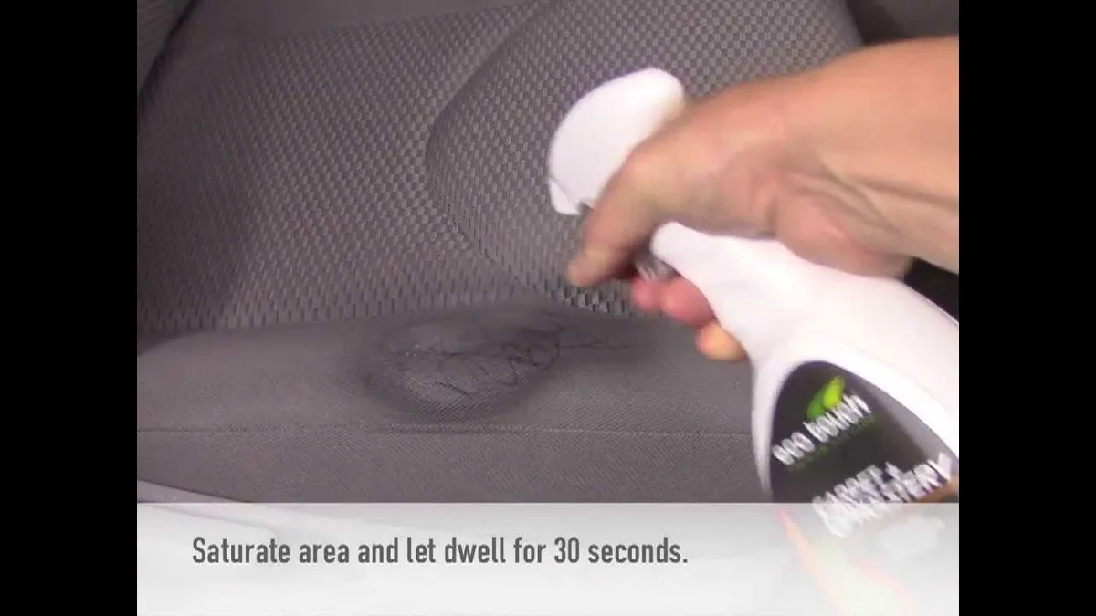 blotting technique for car seats