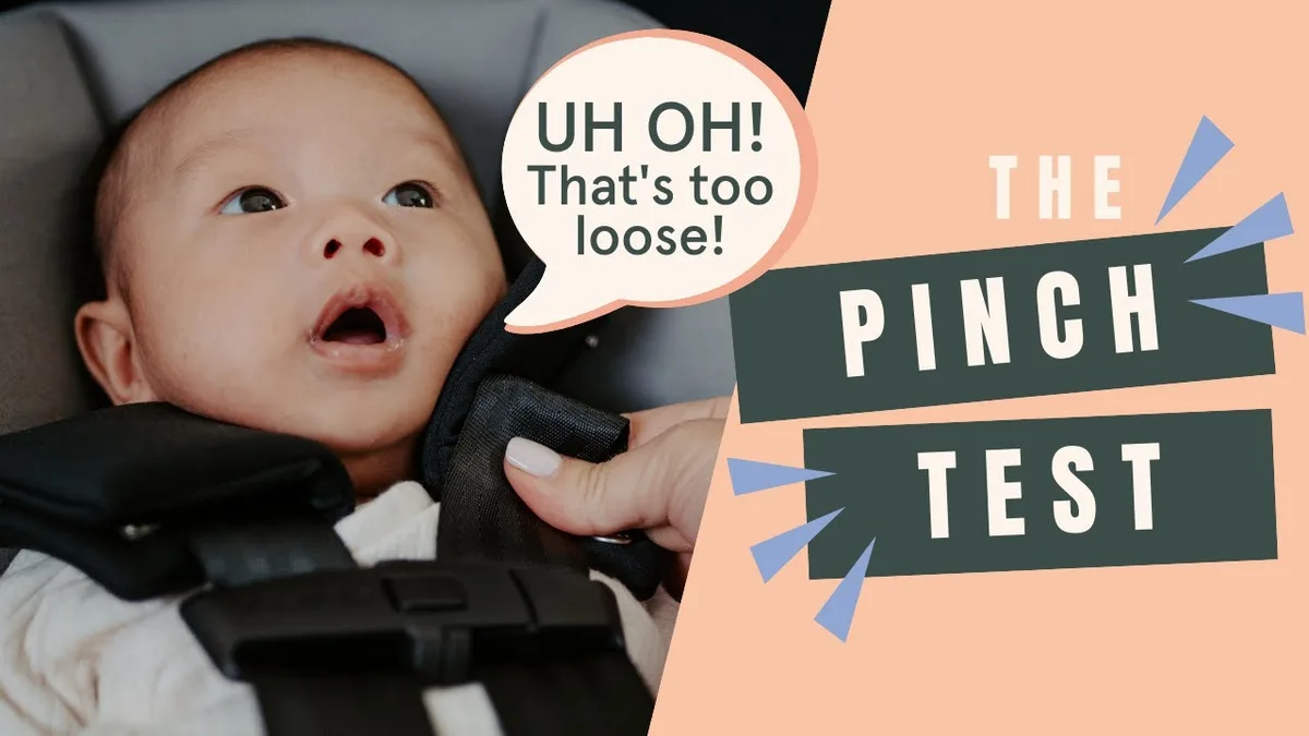 car seat harness pinch test