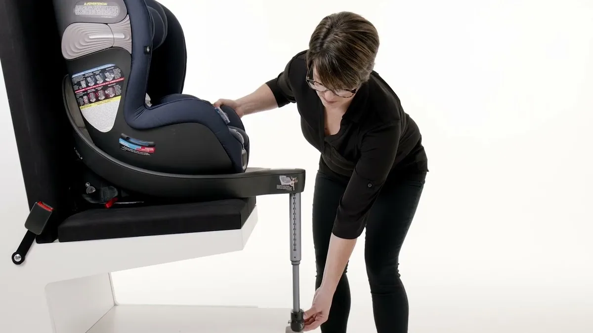 forward-facing tether strap installation