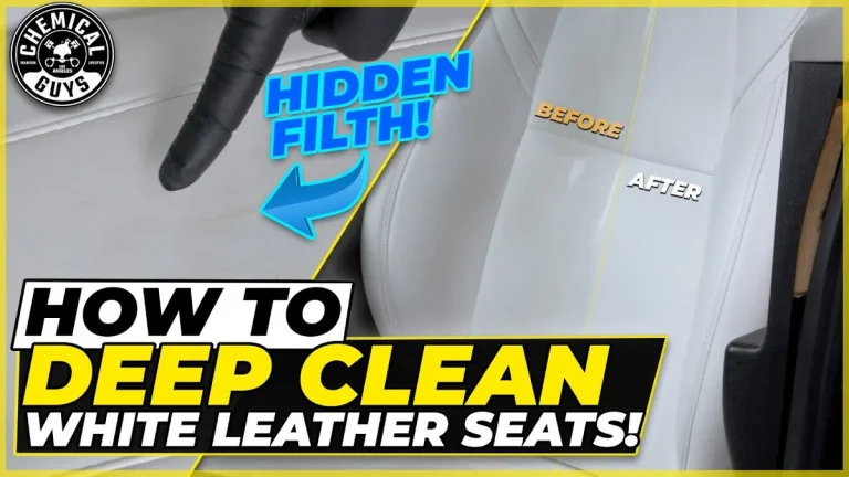 how to clean white car seats