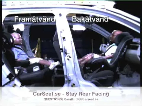 rear facing vs forward facing crash test dummy