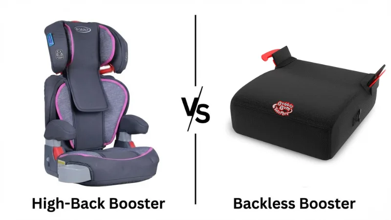 high-back vs backless booster
