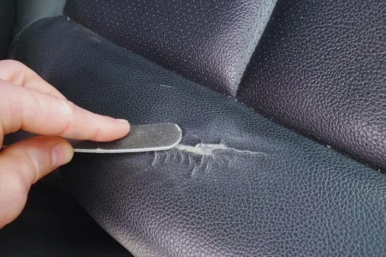 how to fix a hole in a leather car seat