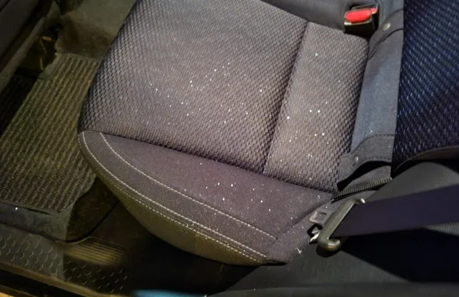 how to get glitter out of car seats