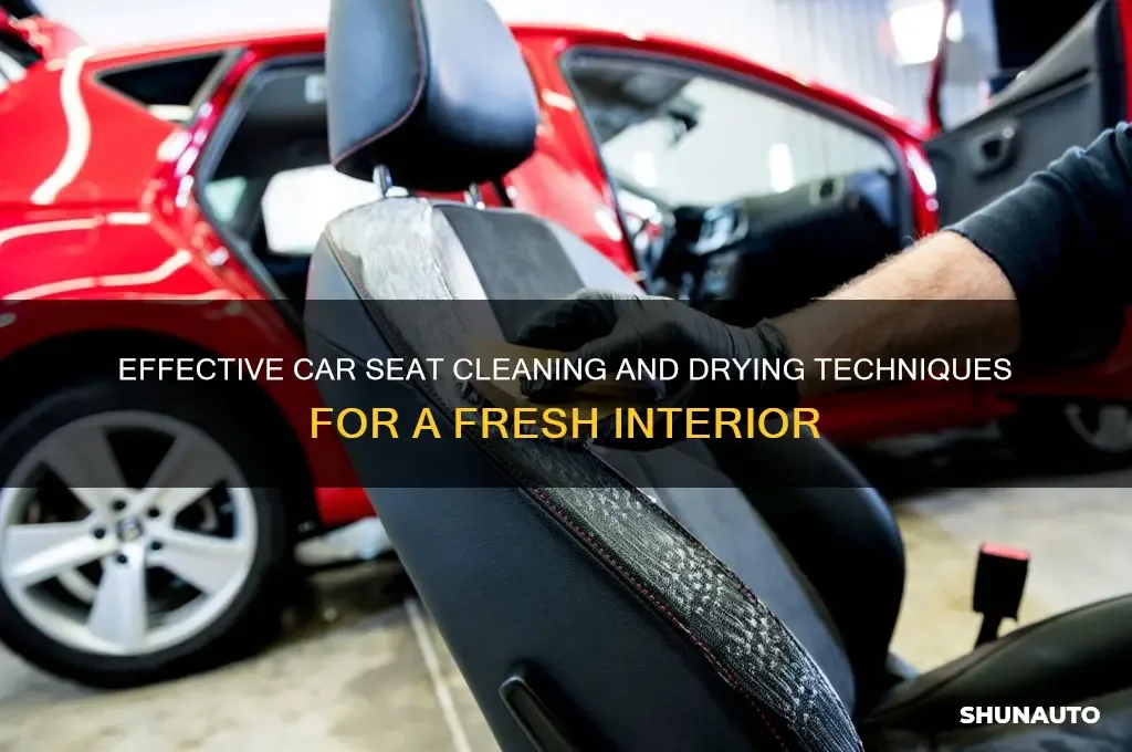 wet car seat foam drying